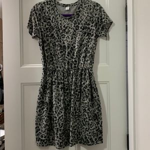 Black/Grey Cheetah Dress
